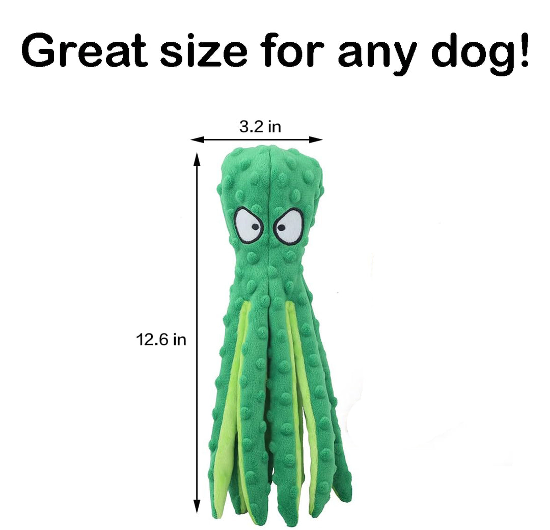 Colorful Squeaky Crinkle Octopus Dog Toys