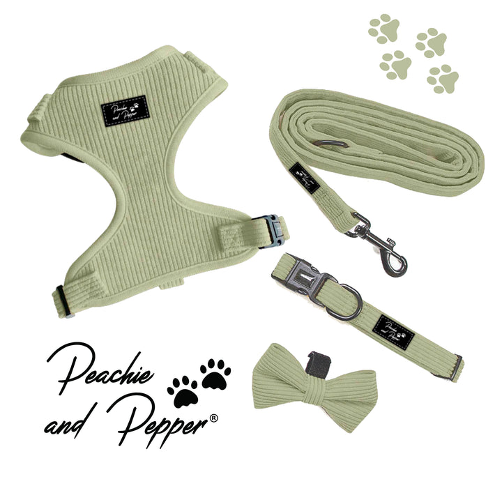 Sage Green Corduroy Harness Set