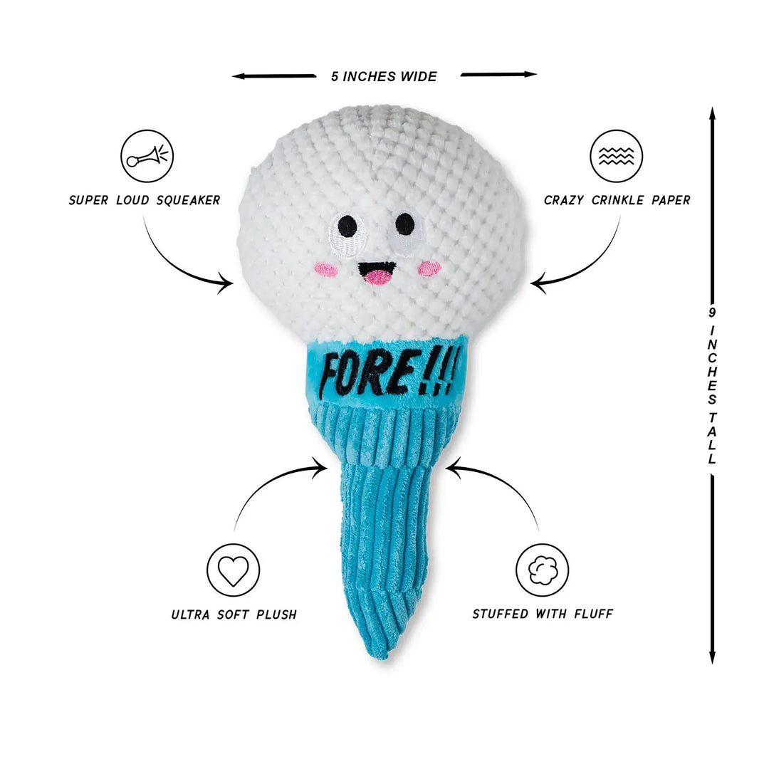 Today Is Teeriffic Plush Dog Toy Golf Ball and Tee